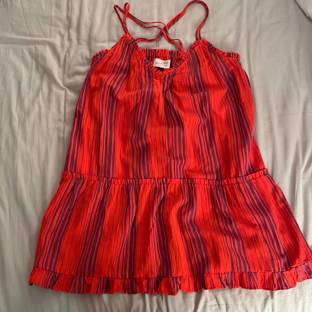 Universal Thread Red & Purple Striped Sundress — Medium
